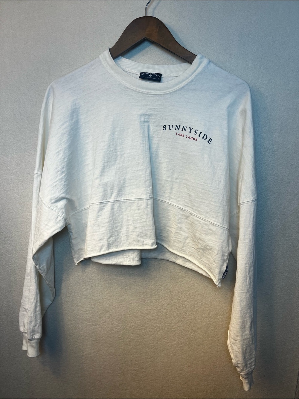 Sunnyside White Cropped Long-Sleeve Top